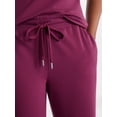 thumbnail image 4 of Joyspun Women's French Terry Lounge Sleep Short Sleeve Top and Capri Pants, 2-Piece Set, Sizes XS-3X, 4 of 5