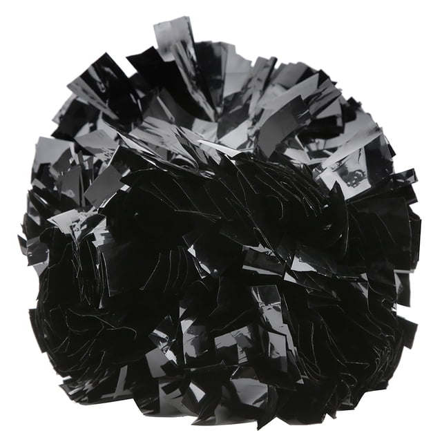 Pompones, Cómodo Plástico Suave Negro Reutilizable Pompones De Porristas De Doble Cabeza Amigables Con La Piel Para Juego De Pelota