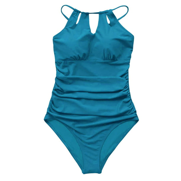 Aayomet Bathing Suit For Women Tummy Control One Piece Swimsuits for Women  Modest Tummy Control Swimdress Vintage Bathing Suits Skirt Swimwear,Dark  Blue L 