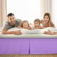 thumbnail image 3 of PiccoCasa Pleated Ruffle Bed Skirts with 14" Drop, Full Pale Purple, 3 of 8