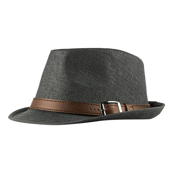 YOTMKGDO Sun Hat, Pork Pie Hat Unisex Summer Structured Packable Sun Summer Beach Hat Cubanhat, Black