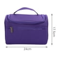 thumbnail image 3 of Toiletry Bag Wash Cosmetic Organizer with Hanging Hook for Travel Purple, 3 of 8