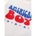 thumbnail image 4 of GXFC Toddler Baby Boys 4th of July Clothes Infant Boys Independence Day Summer Playsuit Letter Print Short Sleeve T-Shirts Top+Stars Stripe Print Shorts Outfits 2Pcs 6M-4Y, 4 of 9