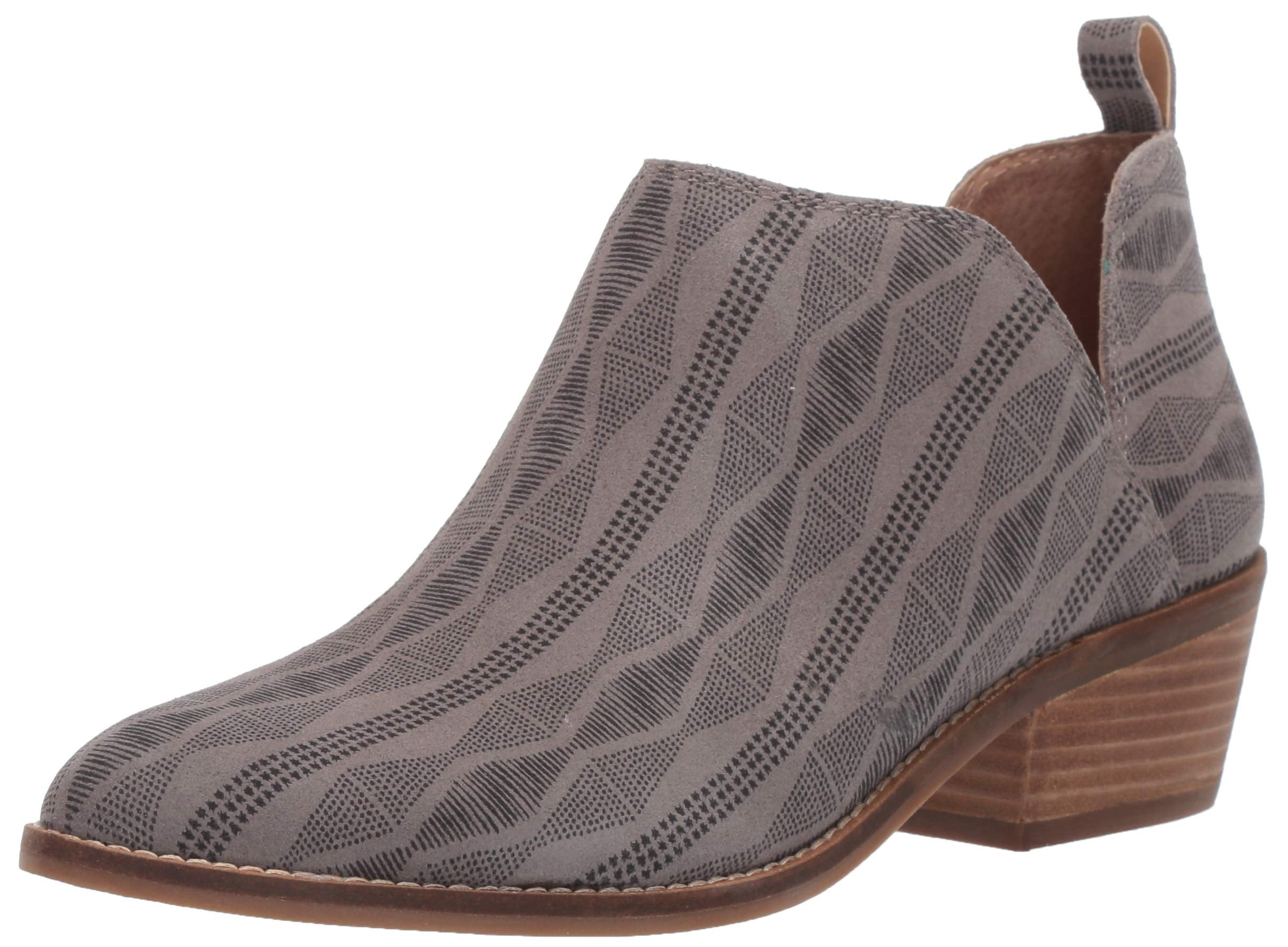Lucky Brand Women/'s Lk-fayth2 Titanium Grey Suede Low Cut Ankle Booties