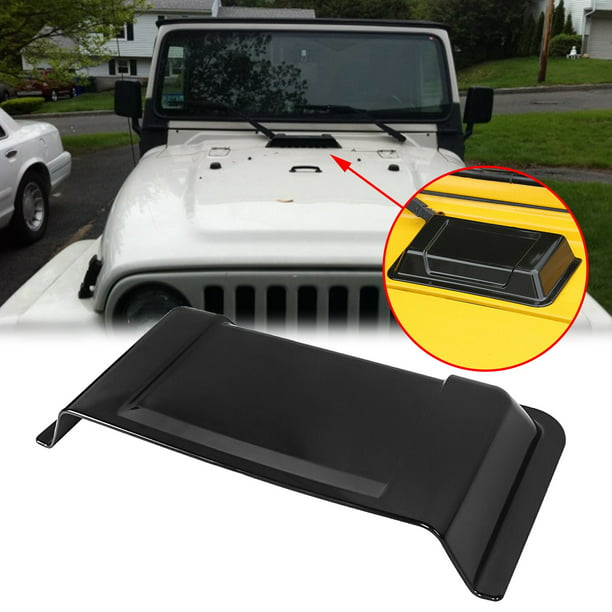 Xotic Tech Black Cowl Hood Vent Scoop Cover Air Vent Accessories for Jeep  Wrangler JK TJ 1998-2018 