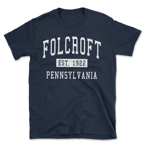 Folcroft Pennsylvania Classic Established Men's Cotton T-Shirt