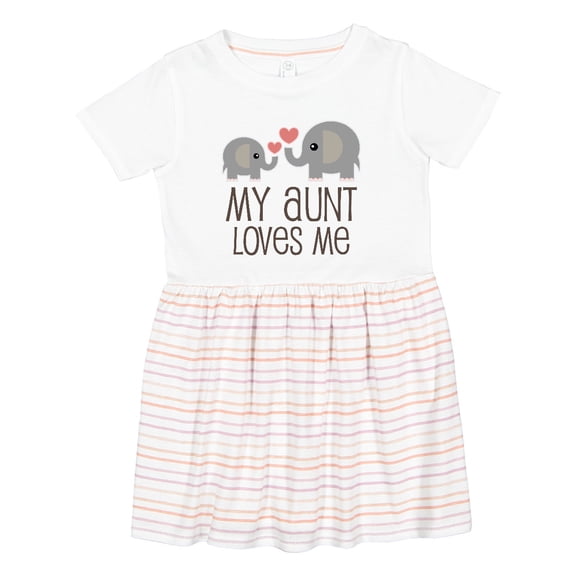 Inktastic My Aunt Loves Me Girls Toddler Dress