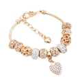 thumbnail image 4 of Pulsera sencilla y elegante con colgante de corazón para mujer, joyería delicada., 4 of 6