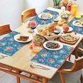 thumbnail image 2 of Pioneer Flower Floral Print Pattern Summer Placemats Table Placemats Set Of 4-Linen Kitchen Washable Placemats Table Mats 12x18 Inch Non-Slip Heat Resistant, 2 of 6