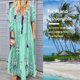 thumbnail image 5 of Vestido largo con estampado floral bohemio Cuello en V Cordón con cordones Ropa de manga larga Scienceny AP000133-45B, 5 of 6