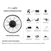 eBikeling Ebike Conversion Kit 48V 1200W, 26 Front Waterproof Electric Bike Conversion Kit, Add On Electric Bike Kit, Transform Your Bicycle with High-Performance E-Bike Technology