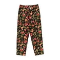 thumbnail image 4 of Xecao Rose Flowers Women's Straight Lounge Pajama Pants: The Epitome of Relaxed Sleepwear, 4 of 9