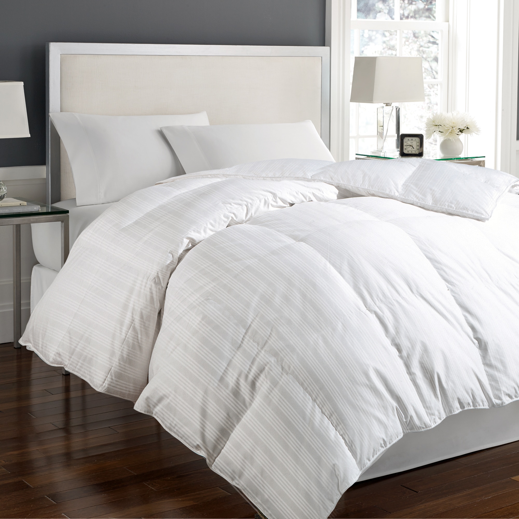 Hotel Grand 400 Thread Count Damask White Down Comforter Walmart Com