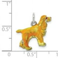 thumbnail image 2 of Sterling Silver Enameled Small Cocker Spaniel Charm QC6436 (17mm x 19mm), 2 of 2