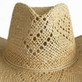 thumbnail image 4 of Jiibva Straw Cowboy Hats for Women, Western Cowgirl Hat Hollow-Out Bucket Hats Holiday Foldable Vacation Beach Sun Hat with Wide Brim Cowgirl Hats Accessories, 4 of 7