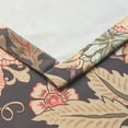 thumbnail image 5 of Vintage Floral Printed Valance, Light Filtering Pinkish Flowers in Black Privacy Draperies, 1 Panel Rod Pocket Window Treatment for Small Window, 52 x 18 Inches, 5 of 6