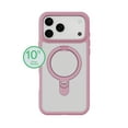 thumbnail image 4 of onn MagSafe Compatible Phone Case with Kickstand for iPhone 17 Pro Max - Pink/Frosted Clear, 4 of 9