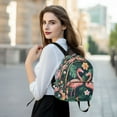 thumbnail image 6 of FORMRS Mini Backpack Purse for Women Travel Daypack Casual Shoulder Bag, Flamingo Leaves Pattern, 6 of 7