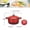 Red-4, variant on 3-Quart Enameled Cast Iron Dutch Oven, Navy with Cream Interior | Even Heat Distribution & Easy-Grip Handles | Ideal for Braising, Roasting,Stewing & Bread Baking
