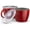 Cherry/Grey, variant on Kook 25-Oz Soup Cup Travel Mug with Handle & Microwave Lid, Set of 2 Cherry & Gray