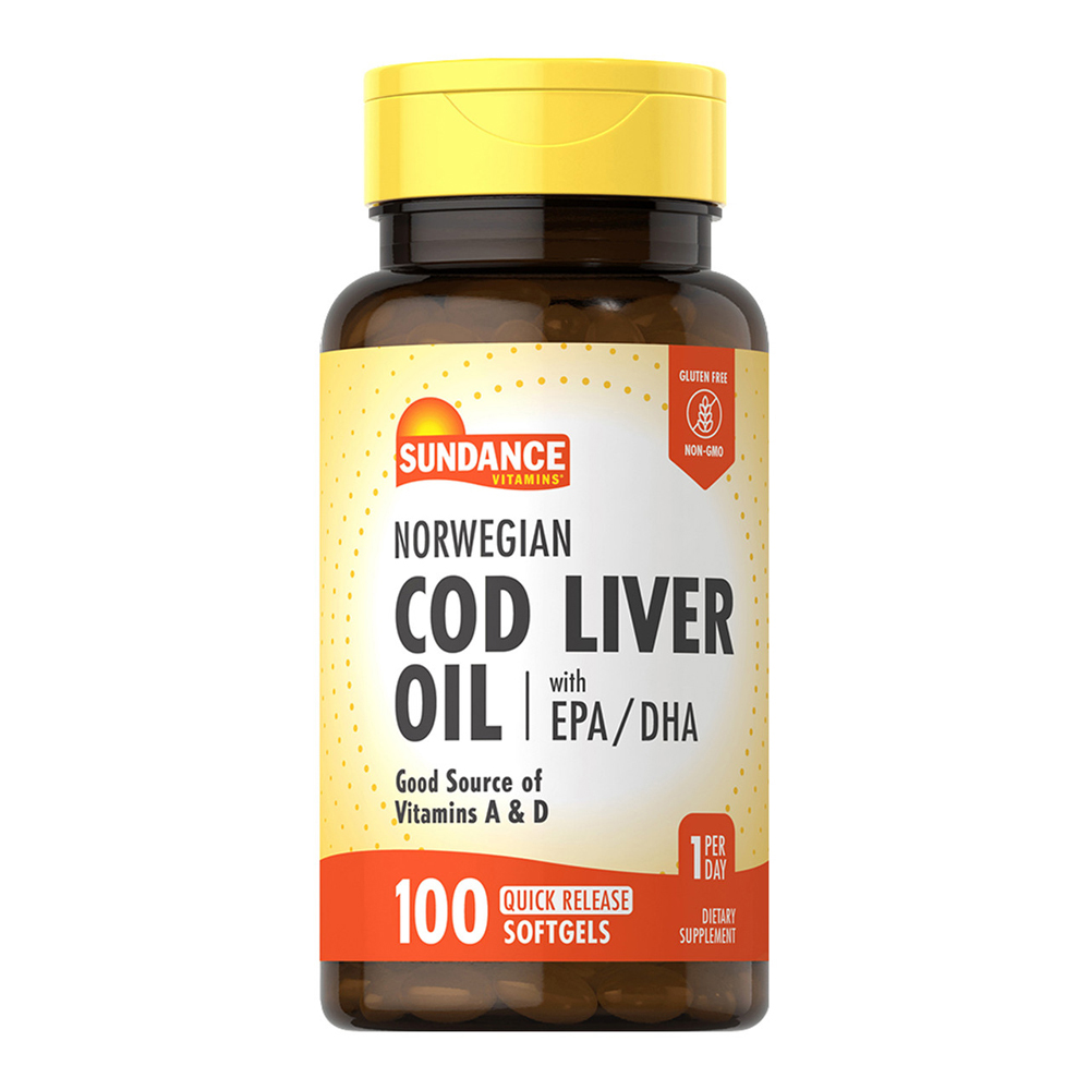 Norwegian Cod Liver Oil | 100 Softgels | With EPA and DHA | For Men and Women | by Sundance