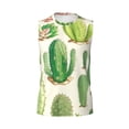 thumbnail image 6 of Lsque Cactus And Succulent Print Men's Cotton Blend Sleeveless Muscle Shirts (S-3XL)- Moisture Wicking, Odor Protection, UPF 30+,Small, 6 of 8