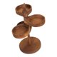 thumbnail image 5 of Organizador de joyas, soporte de madera para joyas, estante redondo para guardar maquillaje y pendientes. Marrón, 5 of 9