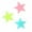 colorful, variant on HaoXun 100Pcs Glow in The Dark Fluorescent Luminous Star Wall Stickers - Mix Color Eco-Friendly PVC Decals for Kids Bedroom, Home Ceiling Art Decor (Red/Yellow/Blue, 3cm/1.19inch)