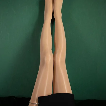 NANAHuang Women Sexy Clubwear Stockings High Waist Elastic Tights Female Oil Shiny Lingerie Add Crotch Smooth Pantyhose Wholesale