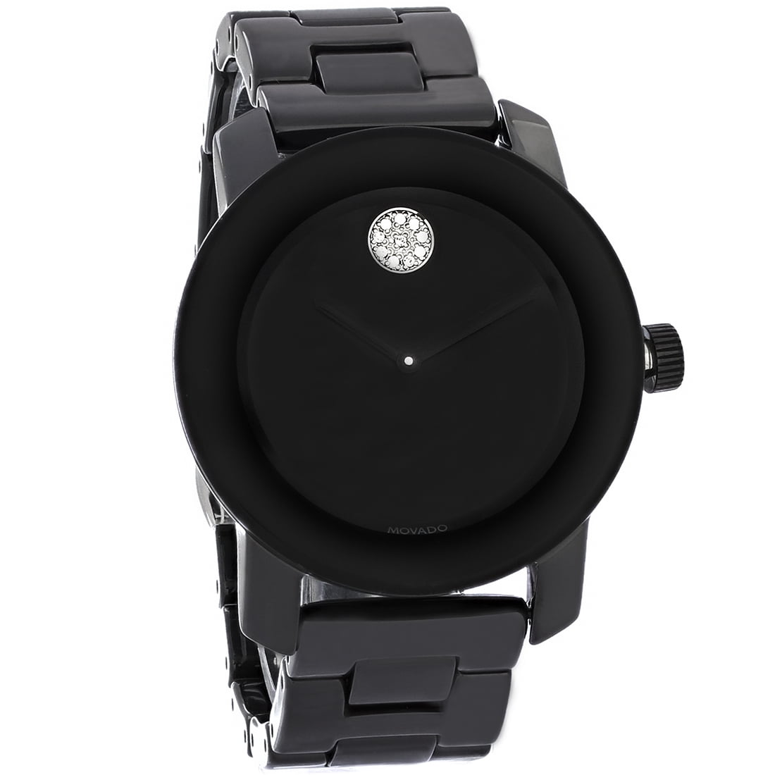 Movado Bold Black Ceramic Ladies Watch 