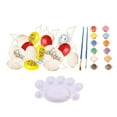 thumbnail image 2 of 20 piezas de huevos de Pascua blancos para pintar, adornos colgantes, juguetes para dibujar y pintar Doble cara, 2 of 9