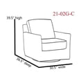thumbnail image 4 of Fusion Furniture Mare Ivory Fabric Swivel Glider Chair in Multi-Color, 4 of 5