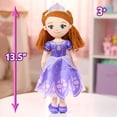 thumbnail image 5 of Disney Jr. Sofia the First Deluxe Large Plush Sofia Doll, 13.5-inch Soft Craft-Style Princess Plush with Yarn Hair and Embroidered Details, Ages 3+, 5 of 6