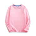 thumbnail image 2 of Odeerbi Toddler Boys Girls Long Sleeve Cotton Tops Casual Crewneck Shirts Loose Plain Cute Tunic Blouse Tees Pink 5-6 Years, 2 of 3