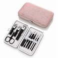 thumbnail image 1 of Juego de herramientas para uñas HUOGUO, acero inoxidable, 10 piezas, con estuche, 1 of 1