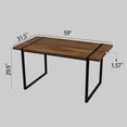 thumbnail image 2 of 5-Piece Dining Table with Chairs, 4 Chair Dining Table Set, Modern Suede Dinner Chairs with Rectangular Dining Table Metal Base, Brown Table+Beige Chair, 2 of 7