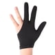 thumbnail image 1 of Guantes de billar snooker de lycra abiertos de 3 dedos izquierdo/derecho universales (negro), 1 of 6