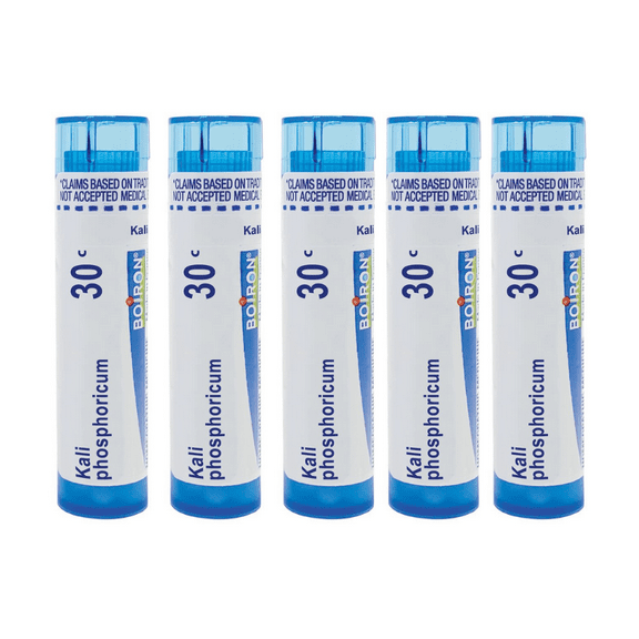 Boiron Kali Phosphoricum 30C, Homeopathic Medicine for Tension Headaches Associated With Intellectual Fatigue, 80 Pellets (5 Pack)
