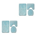 thumbnail image 1 of ZheElen 3x Absorbent Bath Rug Set Bathroom Dry And Fresh Easy To Install Polyester Absorbent Bath Mat For Bathtub And Shower PJ210908-A010 2Set, 1 of 6