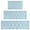 Light Blue Geometric, variant on Blue Ethnic Mandala Pattern Kitchen Rugs Sets Of 3,Kitchen Runner Rugs Non Skid Washable,Decorative Kitchen Floor Mats for Kitchen,Sink,Laundry,17"x30"  17"x47"   17"x59"