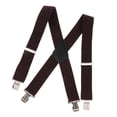 thumbnail image 1 of Tirantes Con Clips Resistentes Y Correas Ajustables En La Espalda X Para Adultos Café Sunnimix tirantes de pantalones para hombre, 1 of 8