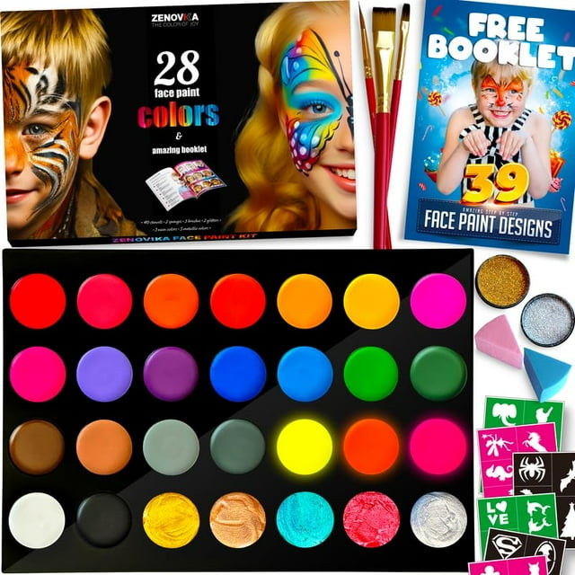Kit de pintura facial Zenovika 28 colores Professional Kids