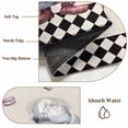 thumbnail image 6 of Black White Vintage Gnomes 2'x6' Runner Rugs for Hallway Kitchen Bedside Non Slip Washable, Checkered Retro Art Rustic Entryway Rug Runners with Rubber Backing, Long Carpet Runner for Laundry Room, 6 of 8