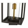 thumbnail image 5 of 1 Light Outdoor Post Mount Lantern In Industrial Style 8 Inches Wide By 20.25 Inches High-Deep Bronze/Outdoor Brass Finish Z-Lite 584Phms-Dbz-Obs, 5 of 5