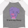 thumbnail image 4 of Inktastic I Love My Sissy Elephant Purple Pink Boys or Girls Long Sleeve Baby Bodysuit, 4 of 5