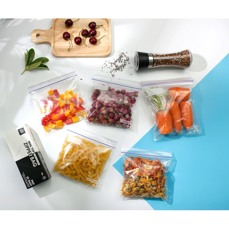 24/7 Bags- Durable Plastic Snack Zip Baggies, 200 Count