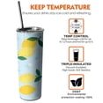 thumbnail image 6 of Lemon Coffee Tumbler with Lid Straw Rust Resistant Cup Modern Tumbler 20 oz for Spring Summer Camping Outdoor, 6 of 7