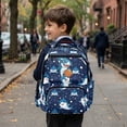 thumbnail image 4 of Yspwyqan Teen Boys Backpack, Basketball Polka Dot Shark 17 Inch Lightweight Laptop Backpack, Multi-Pocket Fits 15.6 Laptop, Casual Daypack for High School Back to School Gifts, 4 of 7