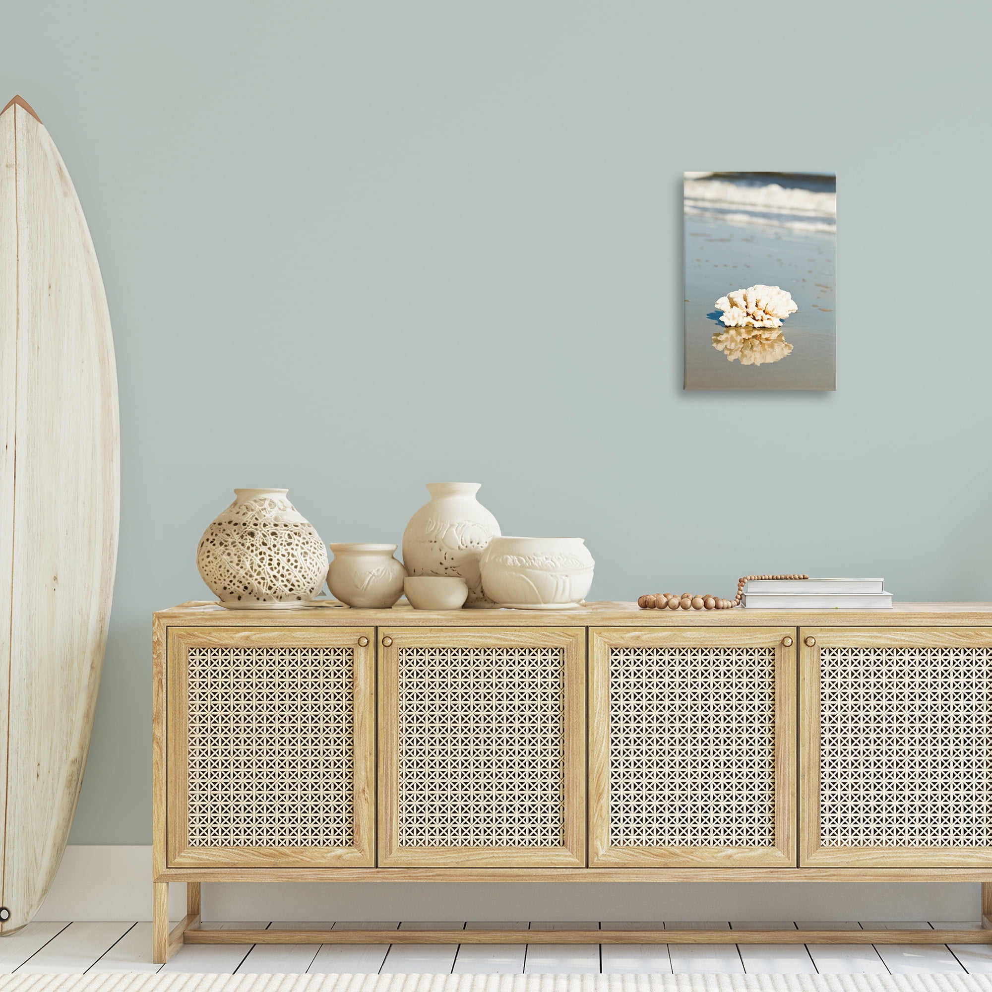 Stupell Industries Coral on Sea Shore Coastal Photography Gallery Wrapped Canvas Art Print Wall Art, 16 x 24
