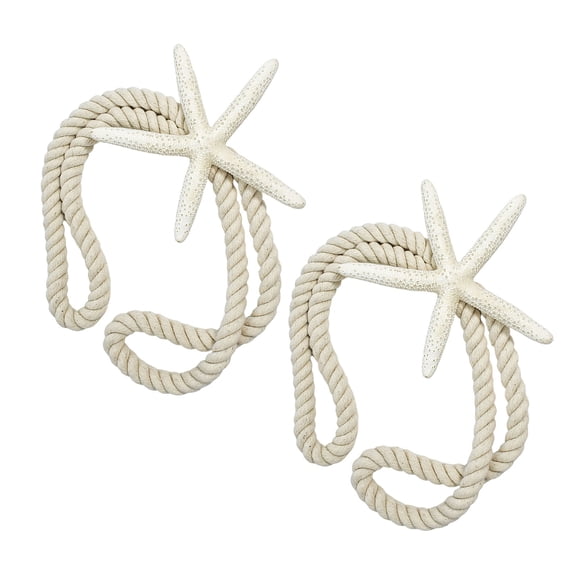 Decorative Curtain Tiebacks Starfishs Curtain Buckles Rope Curtains Holdbacks,Drapery Holder Curtains Tie Back for Home